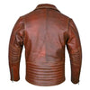 RIDERACT® Mens Leather Motorcycle Jacket | Brando Style Biker Jacket