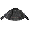 RIDERACT® Womens Moto Jacket | Black Brando Native Leather Biker Jacket