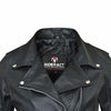 RIDERACT® Womens Moto Jacket | Black Brando Native Leather Biker Jacket