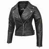 RIDERACT® Womens Leather Motorcycle Jacket | Black Brando Infinity Leather Biker Jacket