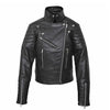 RIDERACT® Womens Leather Motorcycle Jacket | Black Brando Infinity Leather Biker Jacket