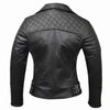 RIDERACT® Womens Leather Motorcycle Jacket | Black Brando Infinity Leather Biker Jacket
