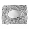 Thistle Round Platter Kilt Belt Silver Buckle
