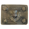 Thistle Knot Chrome Kilt Belt Buckle Antiqued