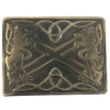 The Saltire & Lions Rampant Kilt Belt Buckle Antiqued
