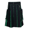 Fashion Utility Hybrid Kilt Green Pleated
