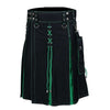 Fashion Utility Hybrid Kilt Green Pleated