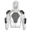 RIDERACT® Motorbike Hoodie with armor Black Grey - Reinforced Street Riding Hoodie