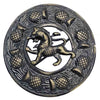 Rampant Lion Mount Fly Plaid Brooch Antique