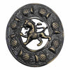 Rampant Lion Mount Fly Plaid Brooch Antique