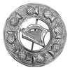 Irish Harp Fly Plaid Brooch Silver