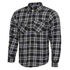 RIDERACT® Men’s Motorcycle Shirt | Reinforced Riding Shirt Black & White Check
