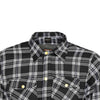 RIDERACT® Men’s Motorcycle Shirt | Reinforced Riding Shirt Black & White Check