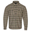 RIDERACT® Men's Flannel Motorcycle Jacket | Reinforced Riding Shirt Khaki Check