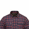 RIDERACT® Men’s Flannel Motorcycle Shirt | Reinforced Riding Shirt – Blue Red Check