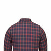 RIDERACT® Men’s Flannel Motorcycle Shirt | Reinforced Riding Shirt – Blue Red Check