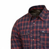 RIDERACT® Men’s Flannel Motorcycle Shirt | Reinforced Riding Shirt – Blue Red Check