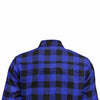 RIDERACT® Men's Flannel Motorcycle Shirt | Reinforced Checked Road Series Blue