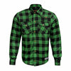 RIDERACT® Men’s Riding Motorcycle Shirt | Reinforced Flannel Jacket – Road Series Green