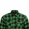 RIDERACT® Men’s Riding Motorcycle Shirt | Reinforced Flannel Jacket – Road Series Green