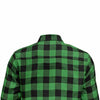RIDERACT® Men’s Riding Motorcycle Shirt | Reinforced Flannel Jacket – Road Series Green