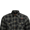RIDERACT® Men’s Flannel Motorcycle Shirt | Reinforced Checked Road Series Grey
