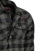 RIDERACT® Men’s Flannel Motorcycle Shirt | Reinforced Checked Road Series Grey