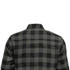 RIDERACT® Men’s Flannel Motorcycle Shirt | Reinforced Checked Road Series Grey
