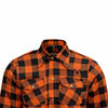 RIDERACT® Men's Motorcycle Shirt | Reinforced Road Series Riding Shirt Orange