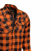 RIDERACT® Men's Motorcycle Shirt | Reinforced Road Series Riding Shirt Orange