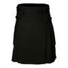 Classic Black Cargo Utility Kilt