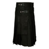Classic Black Cargo Utility Kilt