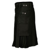 Classic Black Cargo Utility Kilt