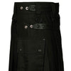 Classic Black Cargo Utility Kilt
