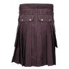 Classic Utility Kilt Brown with 6 Pockets Scottish Sports Cargo Kilt