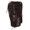 Women Oktoberfest Costumes Suede Leather Lederhosen Short Chocolate Brown