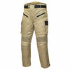 RIDERACT® Mens Cordura Waterproof Motorcycle Pant | TARZAN Khaki Riding Pants