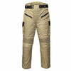 RIDERACT® Mens Cordura Waterproof Motorcycle Pant | TARZAN Khaki Riding Pants
