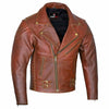 RIDERACT® Mens Leather Motorcycle Jacket | Brando Style Biker Jacket