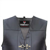 RIDERACT® Men’s Leather Motorbike Vest with Antique Clasps