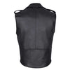 RIDERACT® Mens Leather Motorcycle Vest | Brando Style Sleeveless Biker Vest