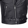 RIDERACT® Mens Leather Motorcycle Vest | Brando Style Sleeveless Biker Vest
