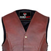 RIDERACT® Mens Leather Biker Vest | Vintage Vest - Harley Rustic Style