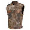 RIDERACT® Mens Leather Motorcycle Vest | SOA Dirt Fuss Biker Vest