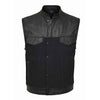 RIDERACT® Men's Motorcycle Vest | Denim Biker Vest K2 Black