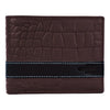 Men Crocodile Pattern Leather Wallet Croci Brown