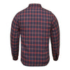 RIDERACT® Men’s Flannel Motorcycle Shirt | Reinforced Riding Shirt – Blue Red Check