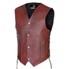 RIDERACT® Mens Leather Biker Vest | Vintage Vest - Harley Rustic Style