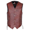 RIDERACT® Mens Leather Biker Vest | Vintage Vest - Harley Rustic Style