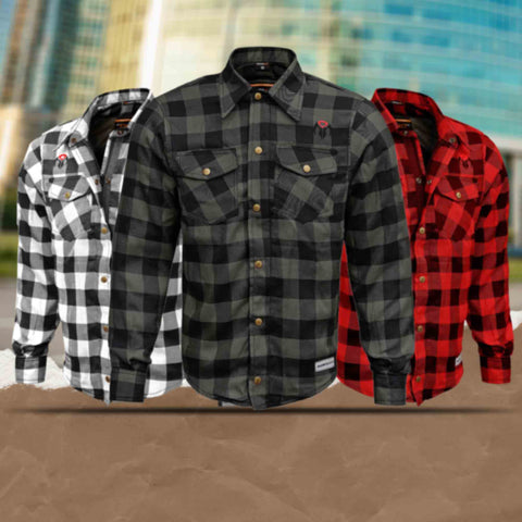 Motorcycle Flannel Reinforced Shirts